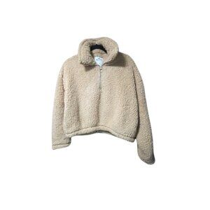 Hollister Sherpa Soft  Half zip up Sweater size M